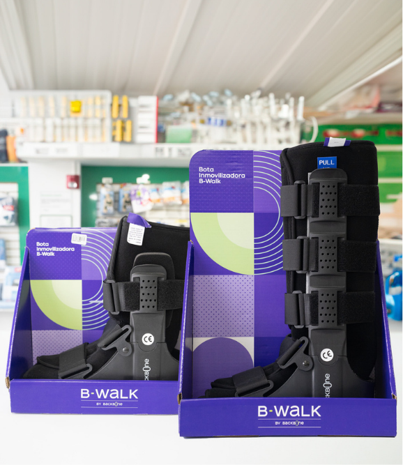 Botas B-Walk en una farmacia